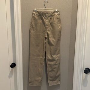 Madewell Perfect Vintage Straight Jean: Faux Leather Edition, 25